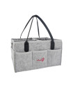 GREY Baby Diaper Caddy Organizer with STRAPS Nursery use Foldable Lightweight Portable Newborn Baby Shower Gift Travel Tote Car
